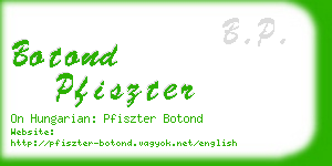 botond pfiszter business card